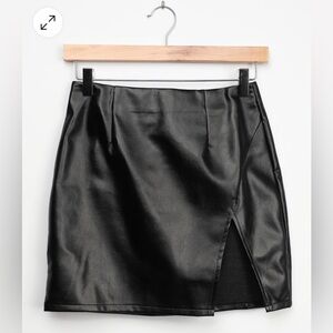 Lulus Walking the Walk Black Vegan Leather Mini Skirt